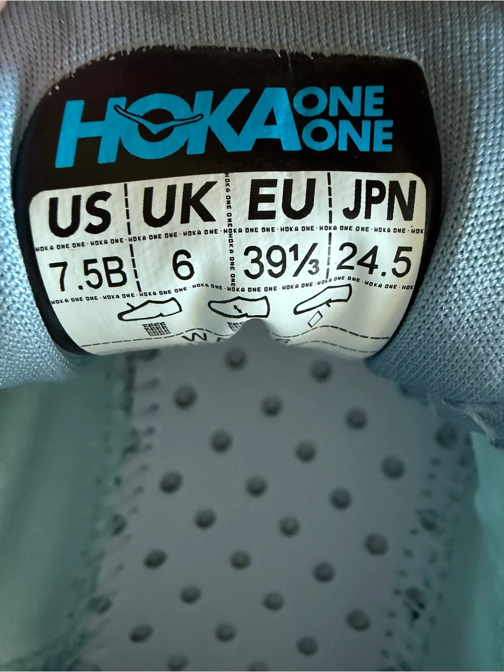 Hoka One One Arahi 6 running women’s shoes in a light blue